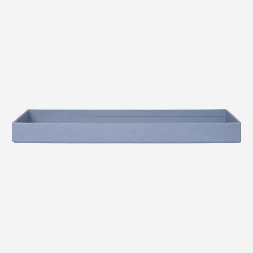 Organisateur de bureau en carton – 32 x 10,5 x 9,5 cm – Bleu