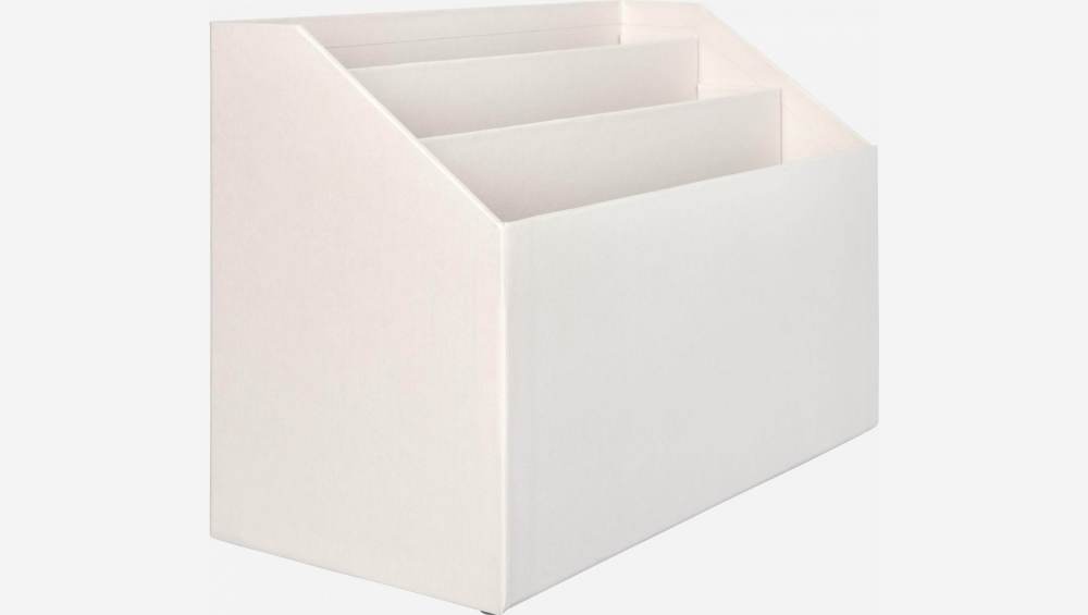 Organisateur de documents en carton – 33 x 22,5 x 15,5 cm – Gris