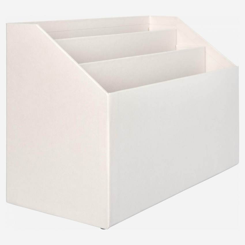 Organisateur de documents en carton – 33 x 22,5 x 15,5 cm – Gris