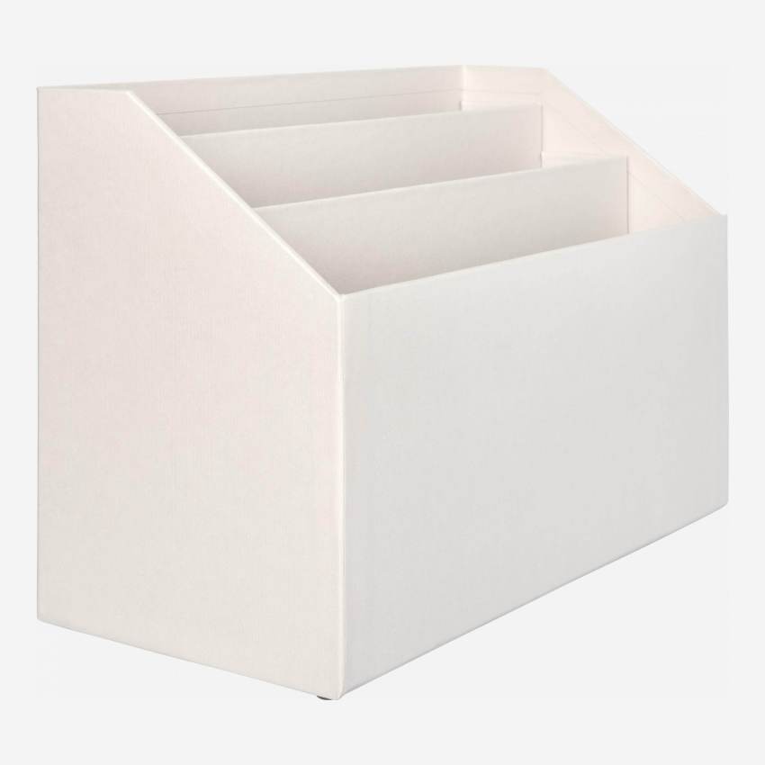 Organisateur de documents en carton – 33 x 22,5 x 15,5 cm – Gris