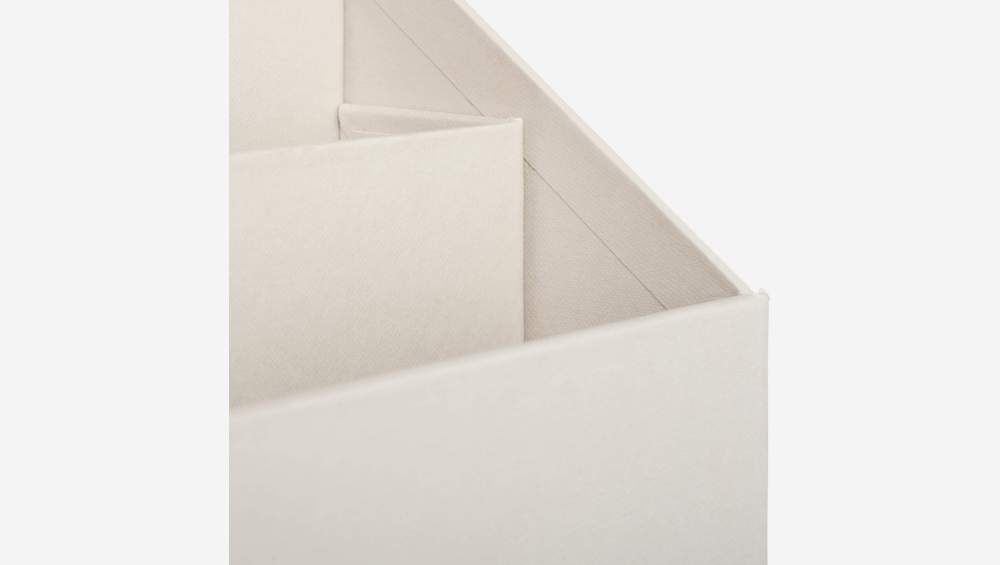 Organisateur de documents en carton – 33 x 22,5 x 15,5 cm – Gris