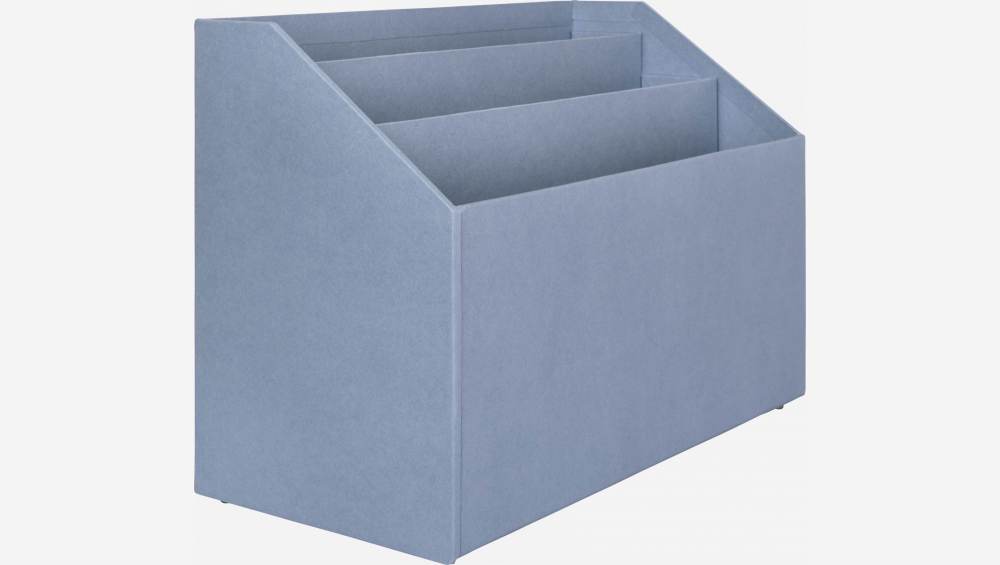 Organisateur de documents en carton – 33 x 22,5 x 15,5 cm – Bleu