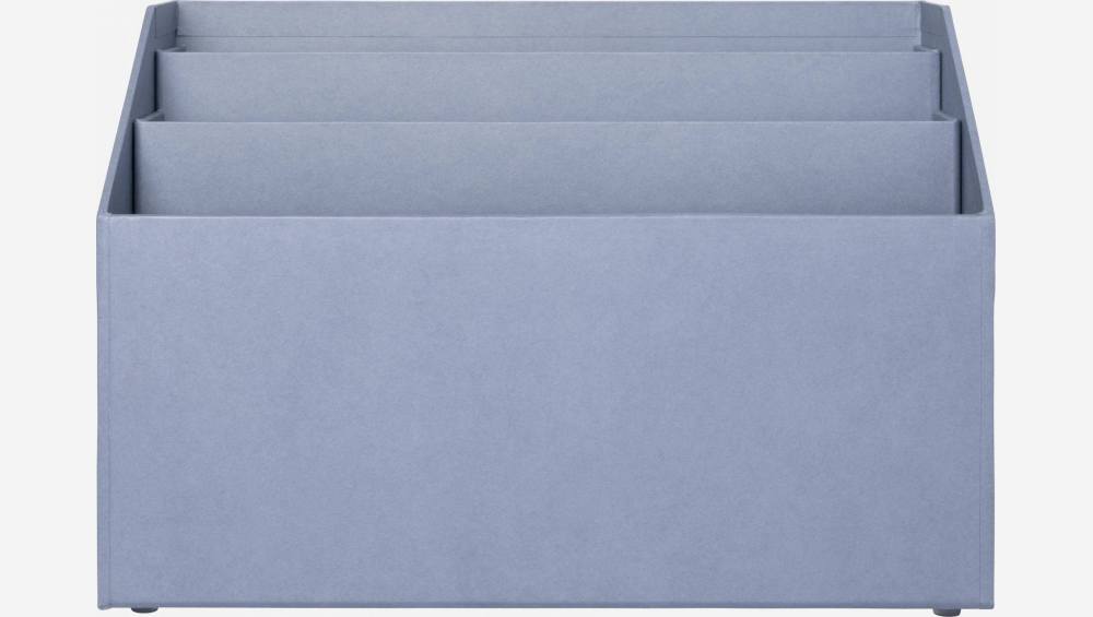 Organisateur de documents en carton – 33 x 22,5 x 15,5 cm – Bleu