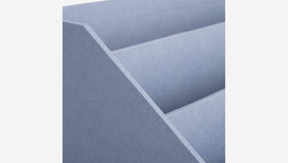 Organisateur de documents en carton – 33 x 22,5 x 15,5 cm – Bleu