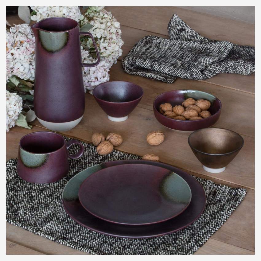 Assiette plate en porcelaine - 27 cm - Prune