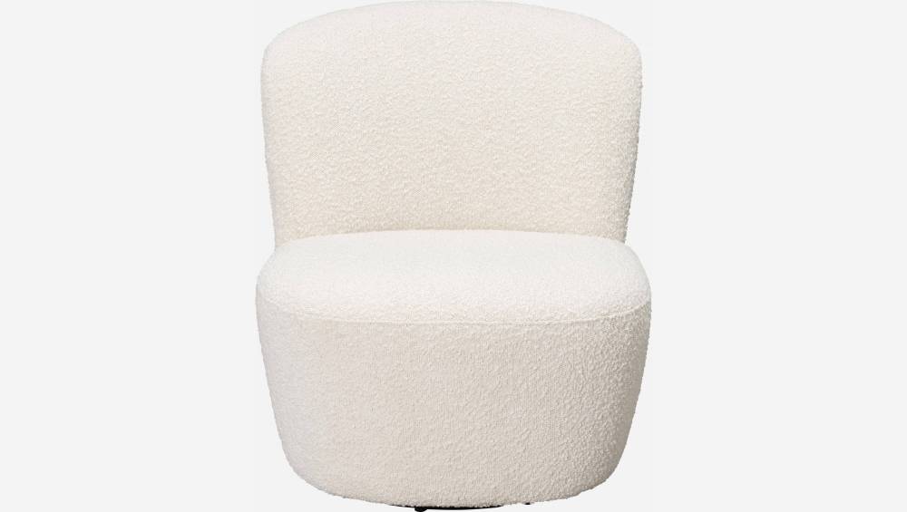 Fauteuil pivotant en tissu - blanc