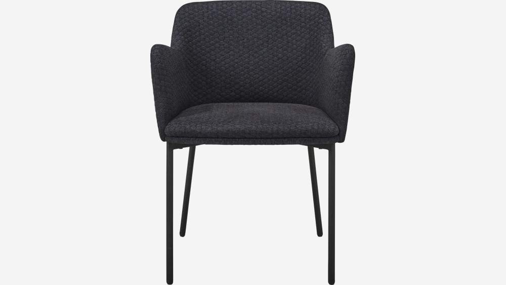 Fauteuil de table en tissu - Noir