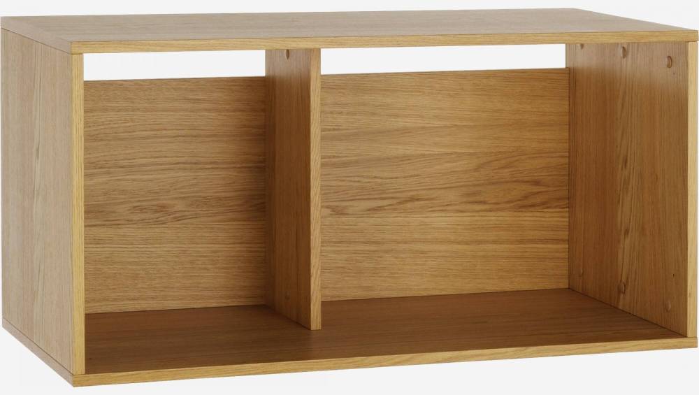 Grand caisson de rangement modulaire ouvert - Bois naturel - Design by James Patterson