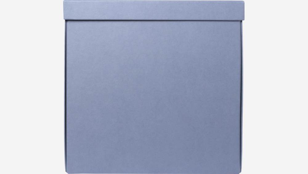 Boîte pliable en carton – 31,5 x 30 x 31,5 cm – Bleu