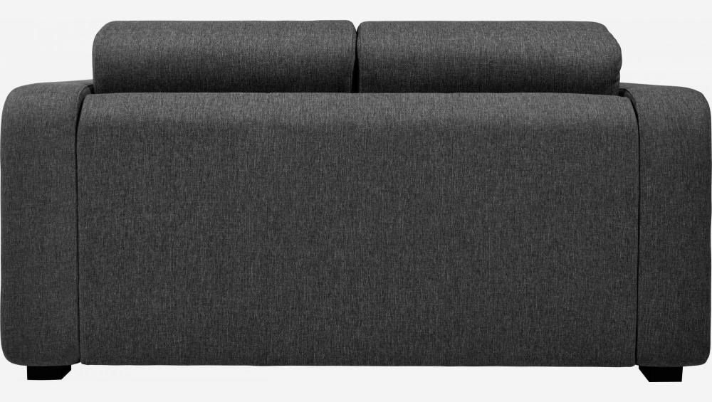 Canapé convertible compact à lattes en tissu - Gris foncé 