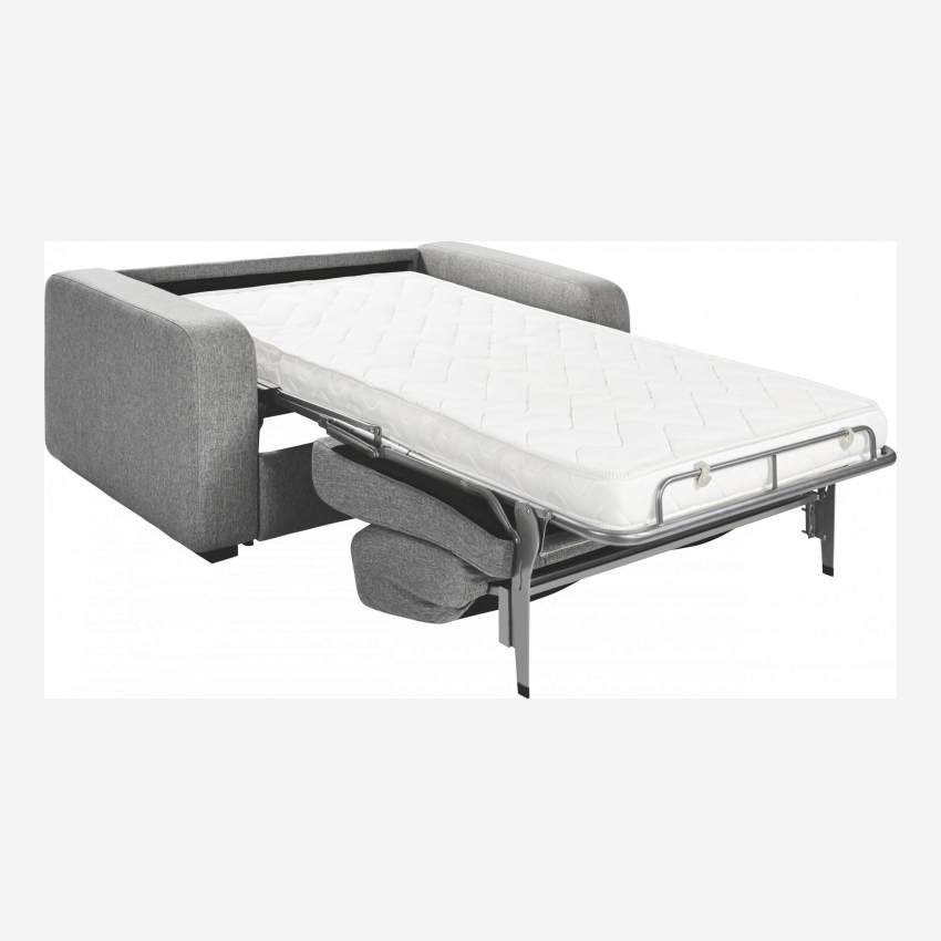 Canapé convertible compact à lattes en tissu - Gris 