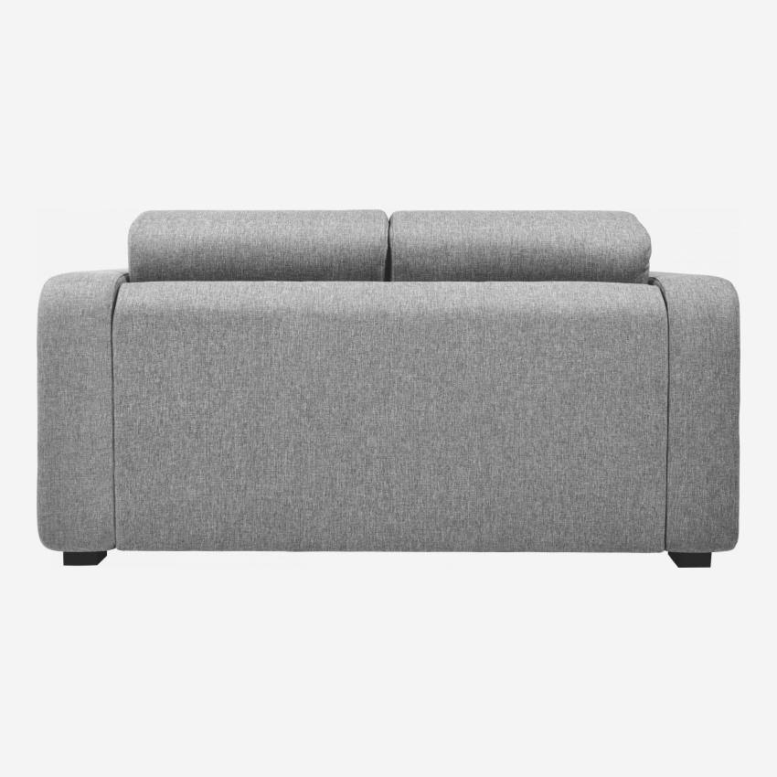 Canapé convertible compact à lattes en tissu - Gris 