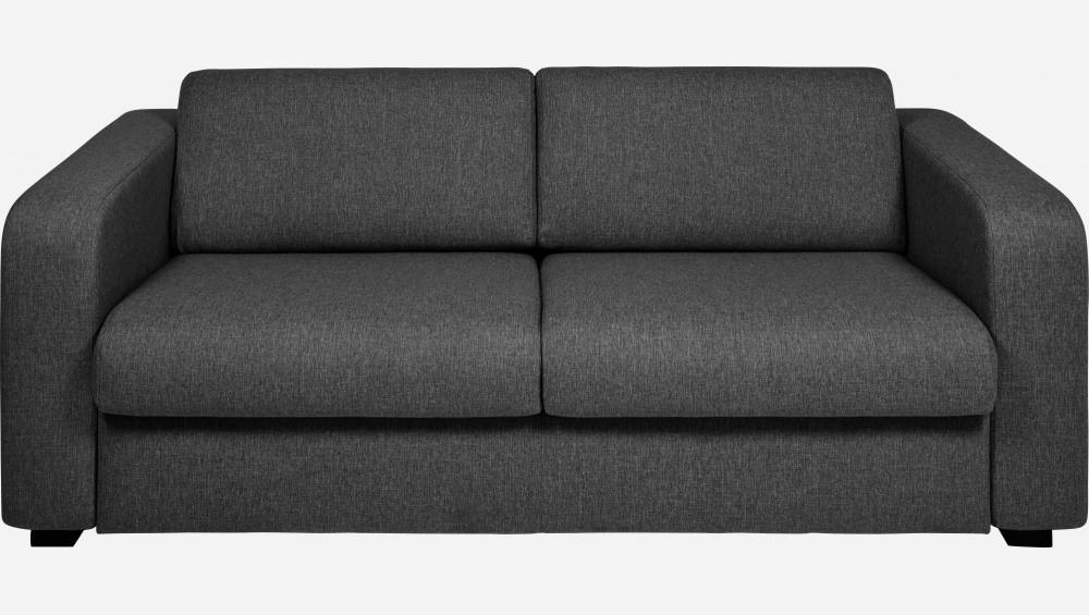 Canapé convertible 3 places en tissu - Gris foncé 