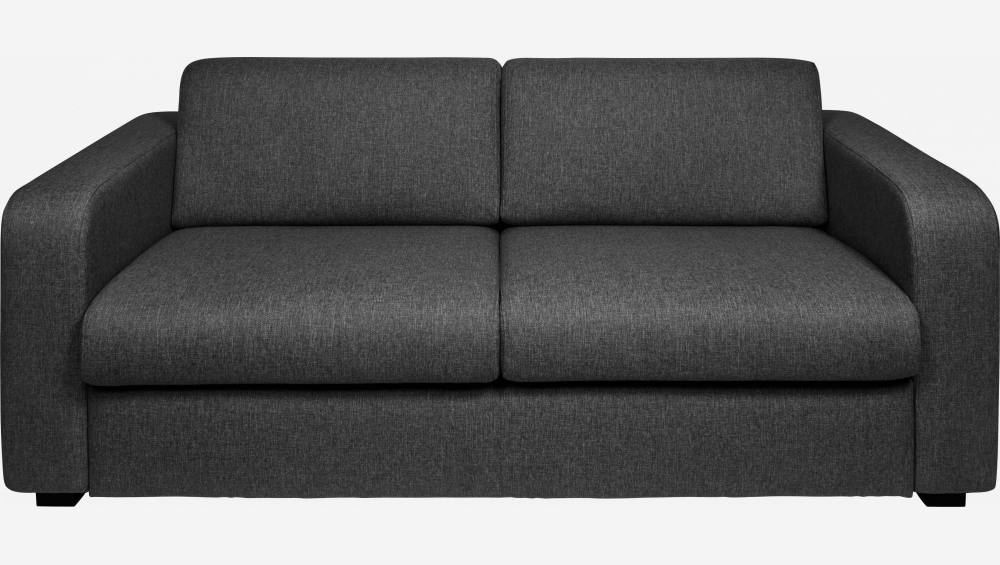 Canapé convertible 2 places en tissu - Gris foncé 