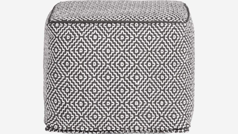 Pouf à motifs noir et blanc