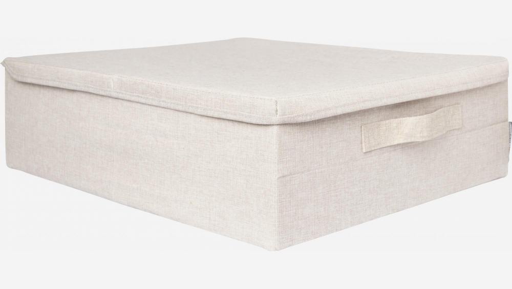 Rangement sous lit en tissu - 56 x 16 x 46 cm – Beige