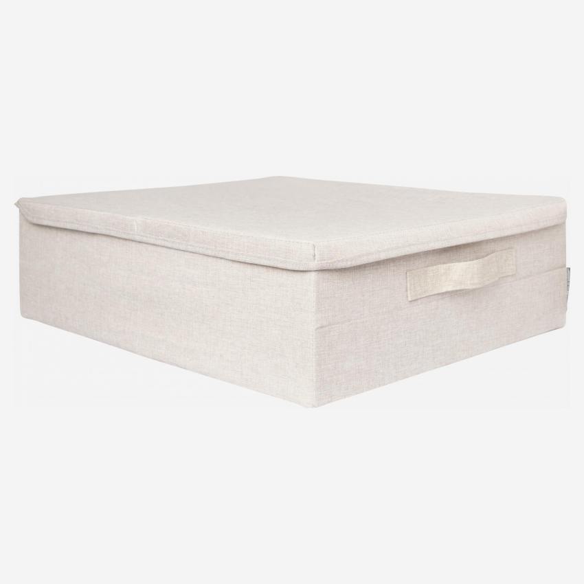 Rangement sous lit en tissu - 56 x 16 x 46 cm – Beige