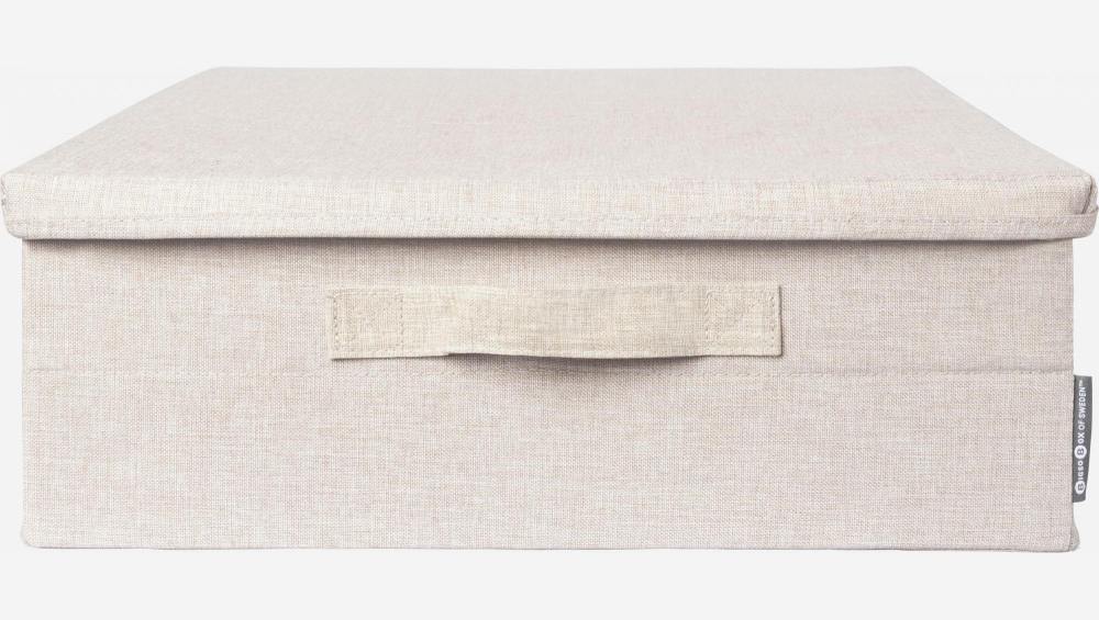 Rangement sous lit en tissu - 56 x 16 x 46 cm – Beige