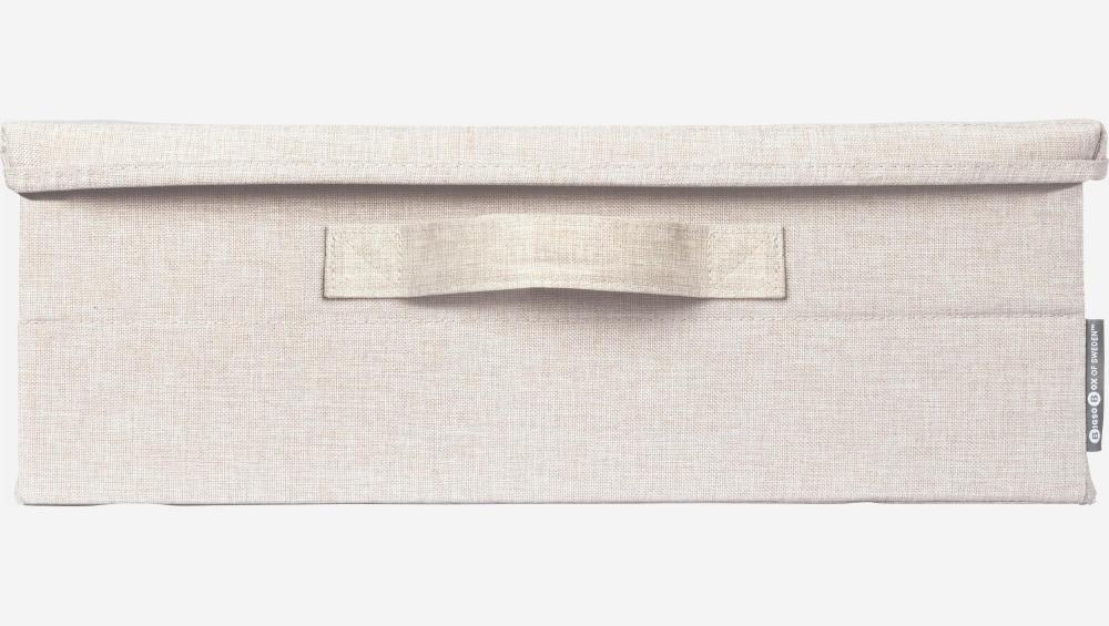 Rangement sous lit en tissu - 56 x 16 x 46 cm – Beige