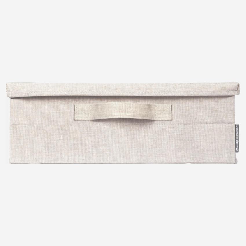 Rangement sous lit en tissu - 56 x 16 x 46 cm – Beige