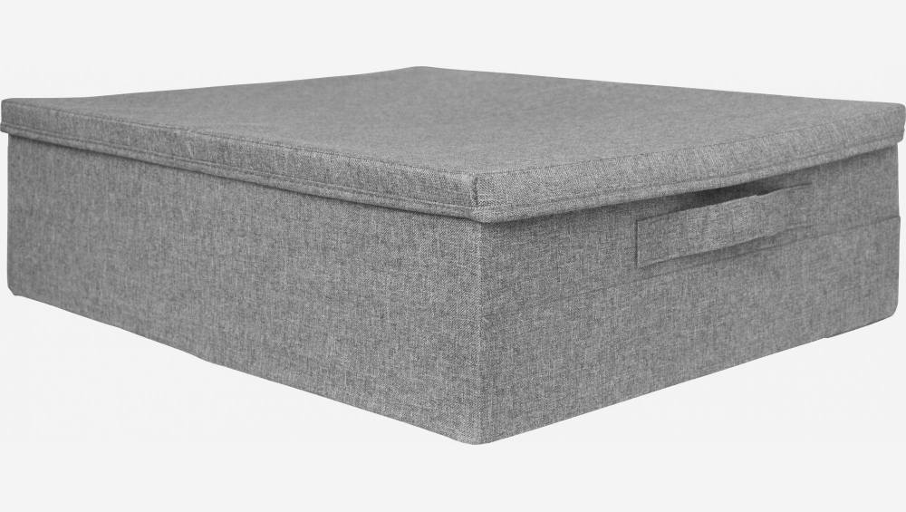 Rangement sous lit en tissu - 56 x 16 x 46 cm – Gris