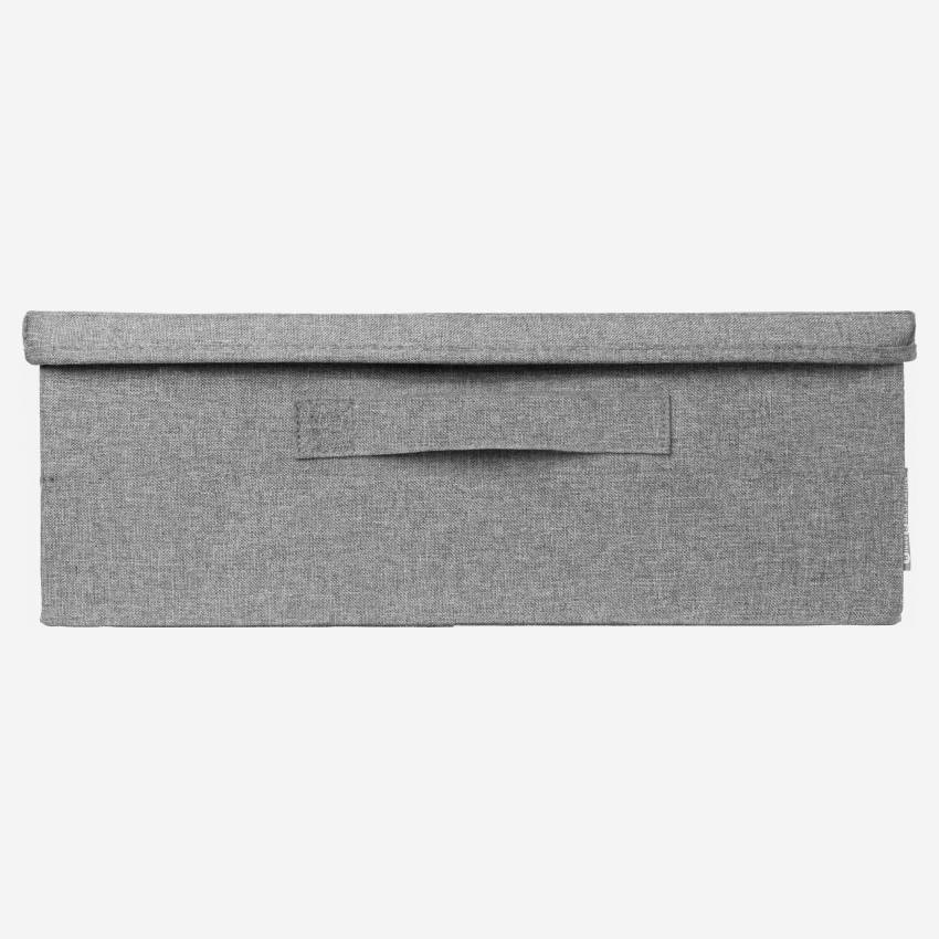 Rangement sous lit en tissu - 56 x 16 x 46 cm – Gris