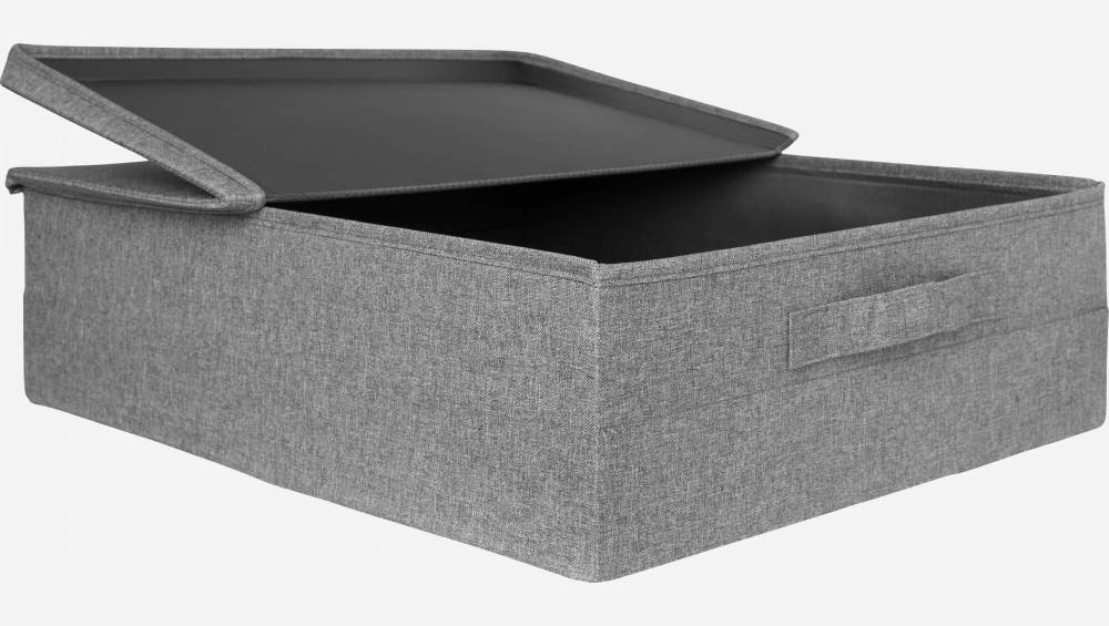 Rangement sous lit en tissu - 56 x 16 x 46 cm – Gris