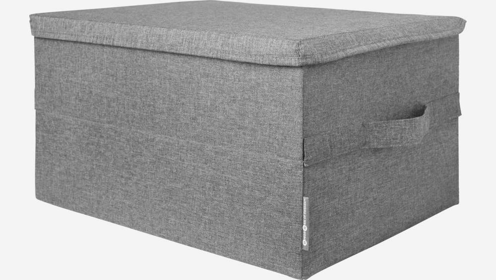 Boîte de rangement en tissu – 45 x 25 x 35 cm – Gris