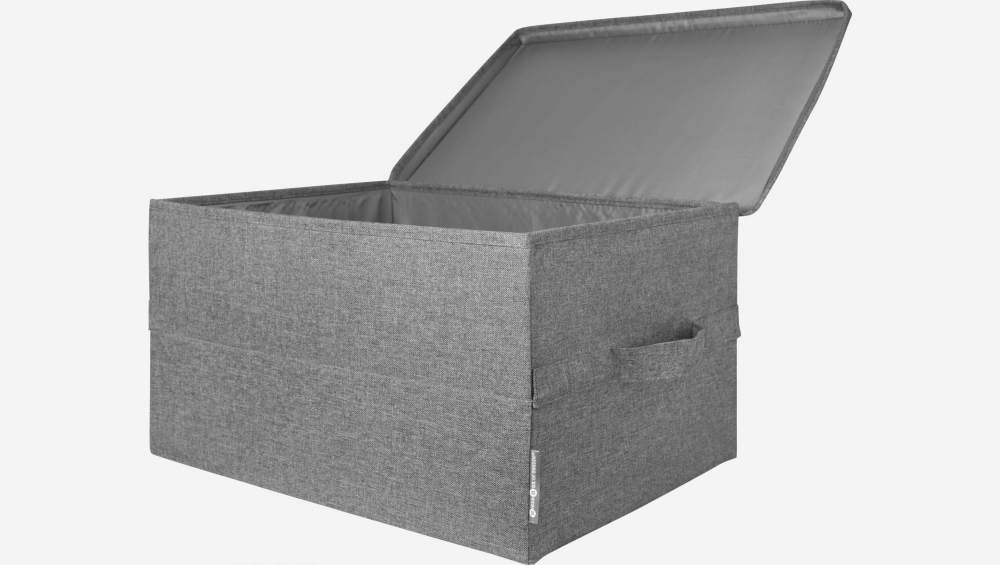 Boîte de rangement en tissu – 45 x 25 x 35 cm – Gris