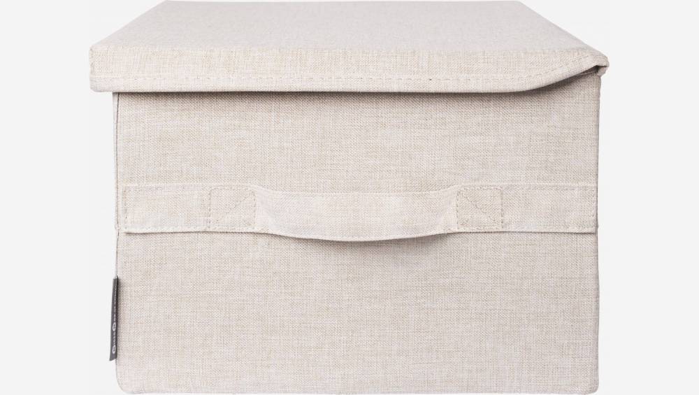 Boîte de rangement en tissu – 41 x 22 x 31 cm – Beige