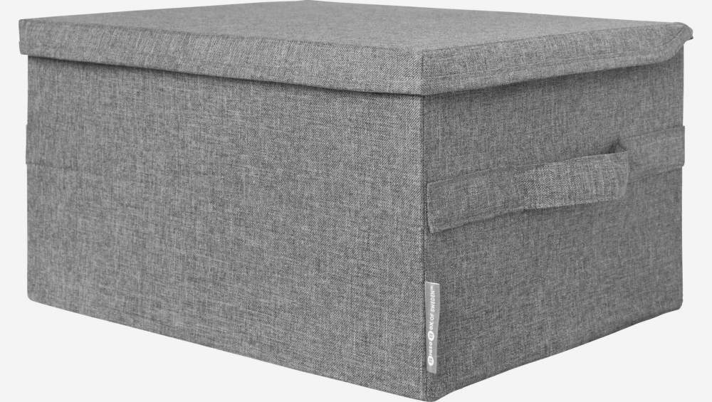 Boîte de rangement en tissu – 41 x 22 x 31 cm – Gris