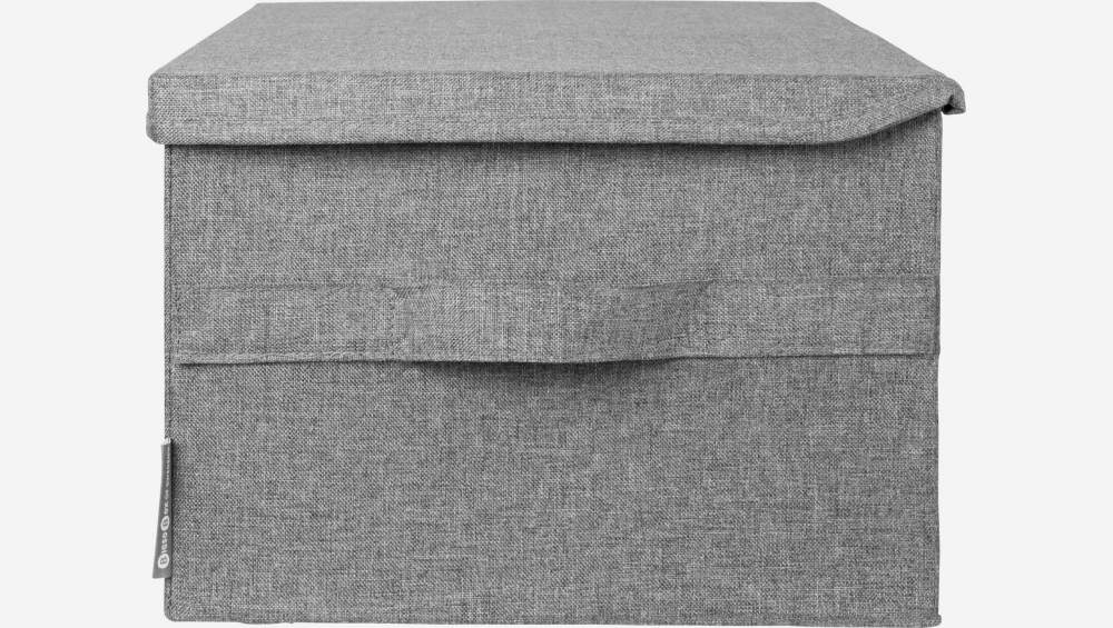 Boîte de rangement en tissu – 41 x 22 x 31 cm – Gris