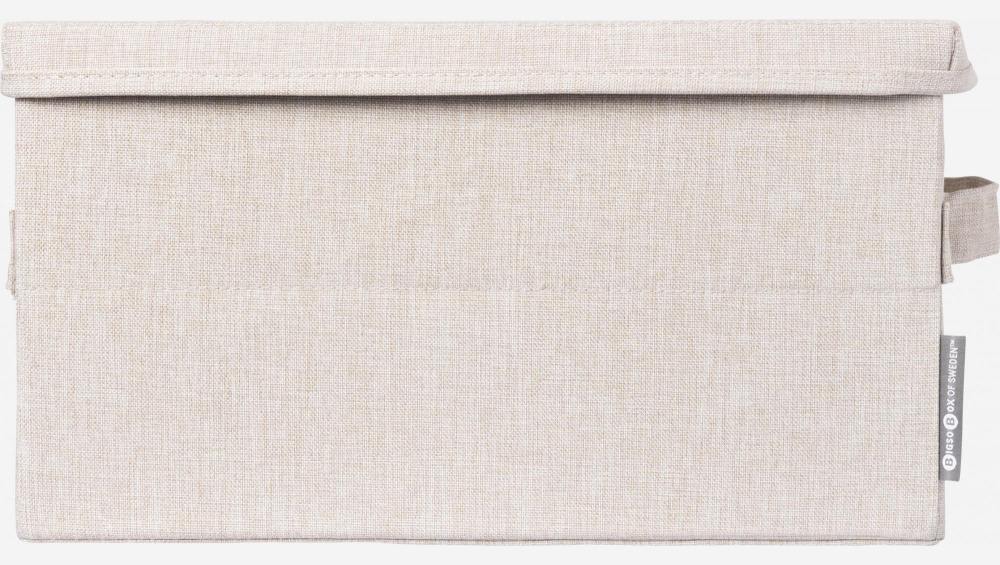 Boîte de rangement en tissu – 36 x 19 x 27 cm – Beige