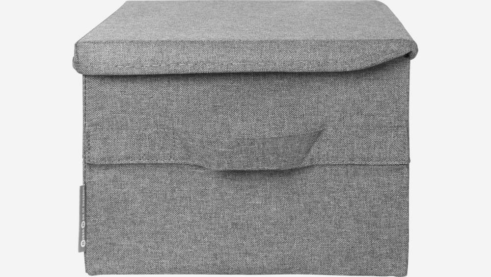 Boîte de rangement en tissu – 36 x 19 x 27 cm – Gris