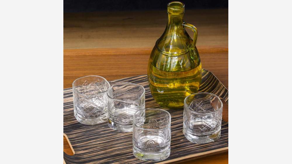 Lot de 4 verres à whisky en verre - Transparent