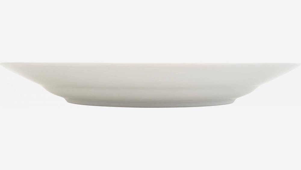 Assiette plate en porcelaine - 28 cm - Blanc - Design by Queensberry & Hunt