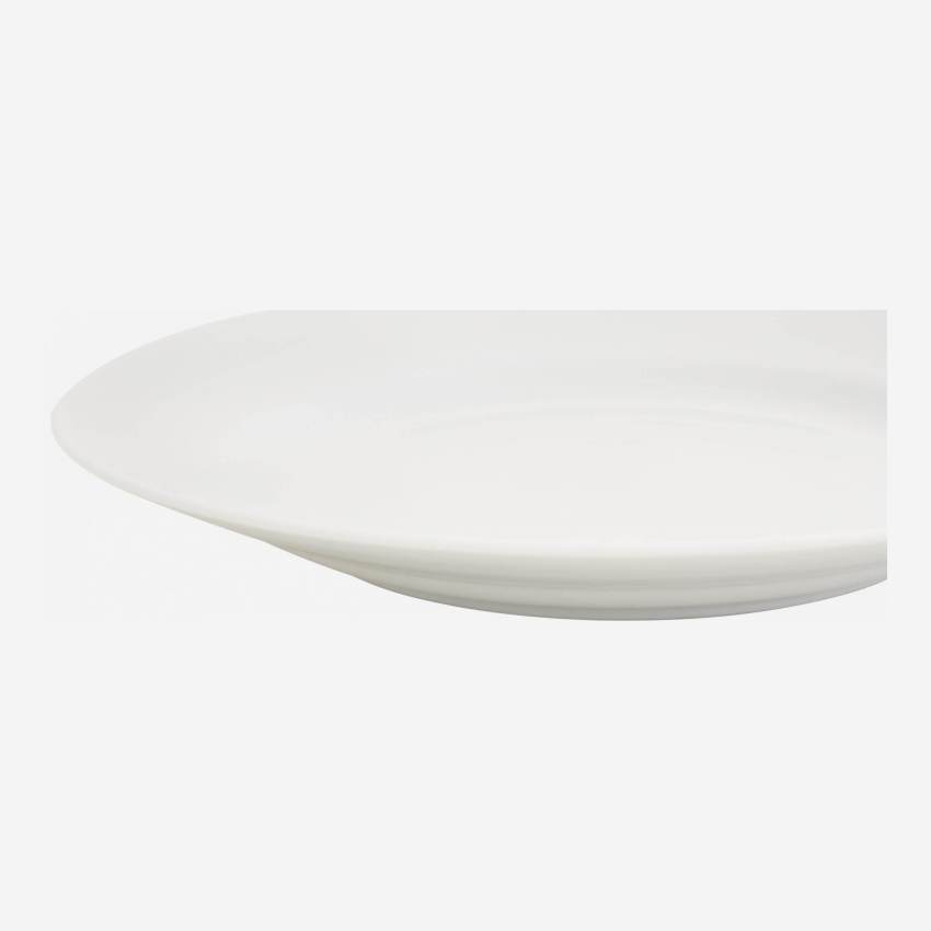 Assiette à dessert en porcelaine - 23 cm - Blanc - Design by Queensberry & Hunt