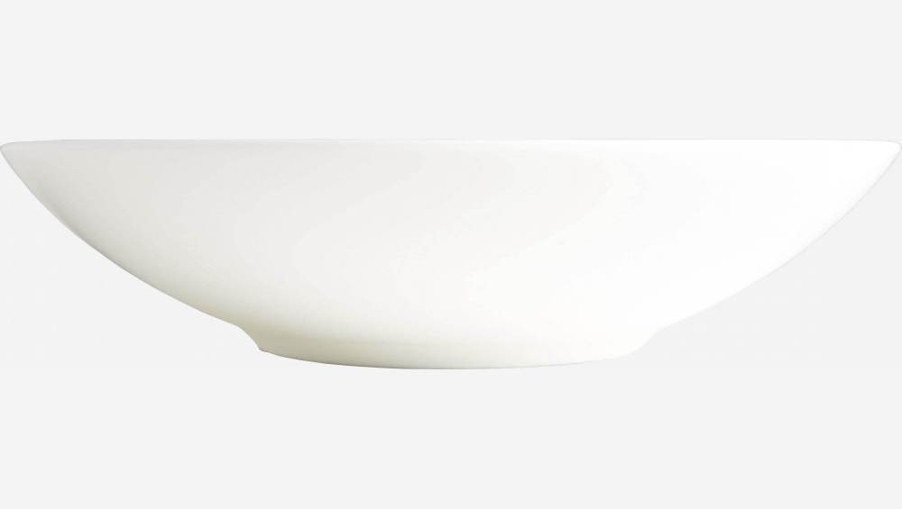 Assiette à pâtes en porcelaine - 24 cm - Blanc