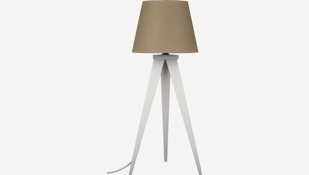 Pied de lampe 50cm en métal blanc