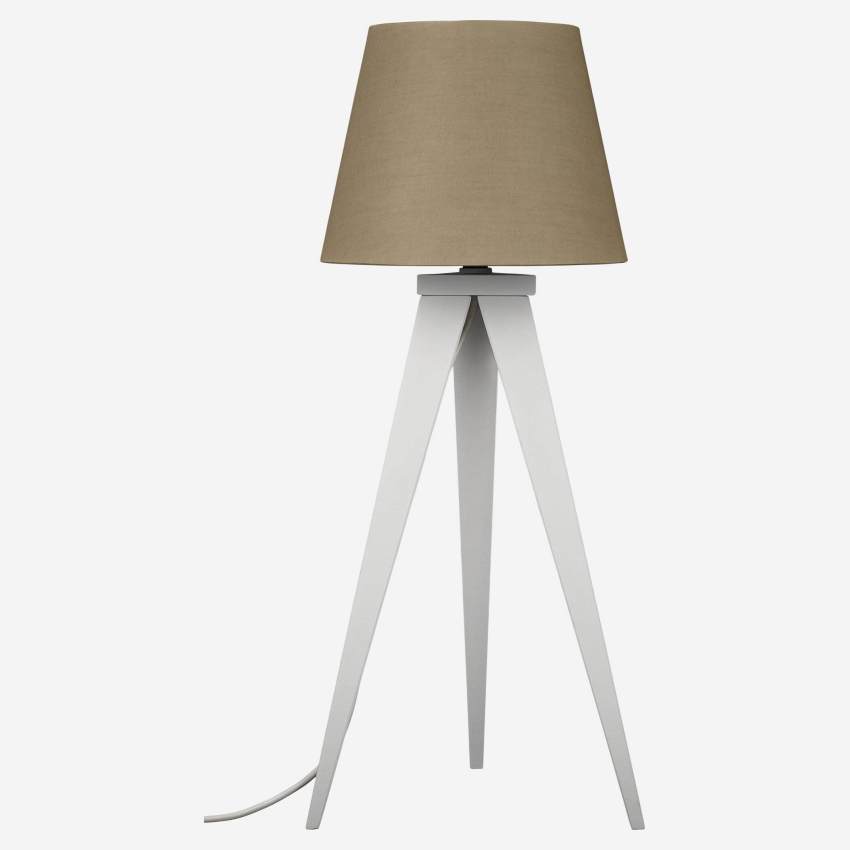 Pied de lampe 50cm en métal blanc