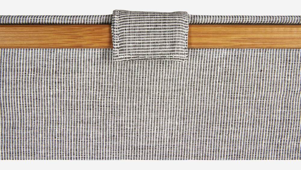 Grand panier à linge en bambou et tissu - Gris