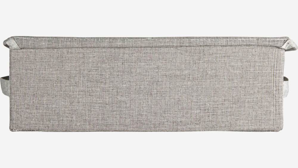 Boîte de rangement en tissu - Gris - 12,5 x 39 x 26 cm