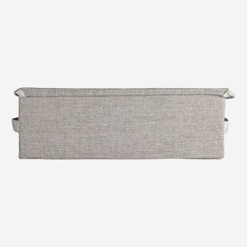 Boîte de rangement en tissu - Gris - 12,5 x 39 x 26 cm