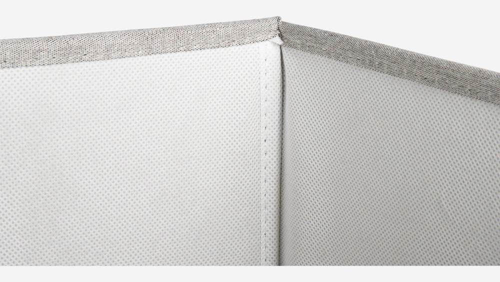 Boîte de rangement en tissu - Gris - 12,5 x 39 x 26 cm