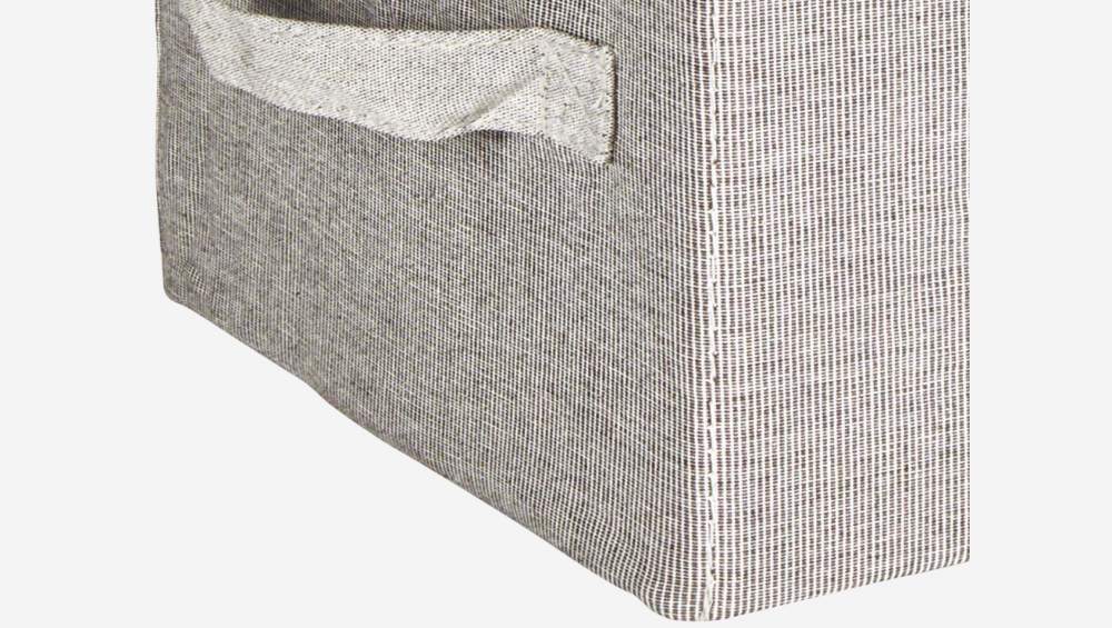 Boîte de rangement en tissu - Gris - 25 x 39 x 26 cm