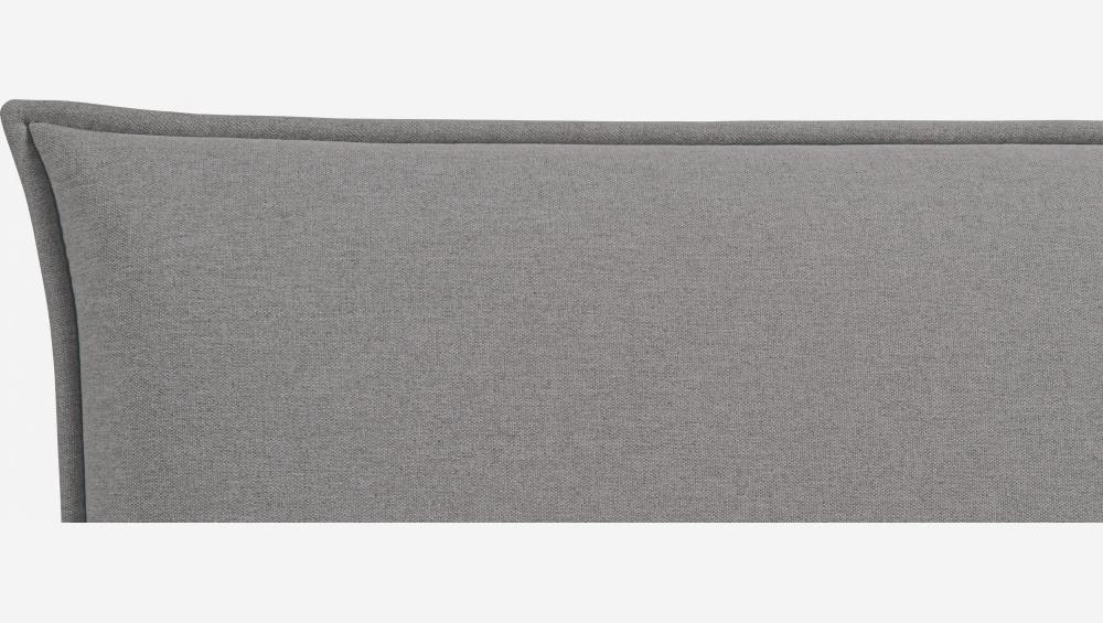 Tête de lit pour sommier en 140 cm en tissu - Gris clair