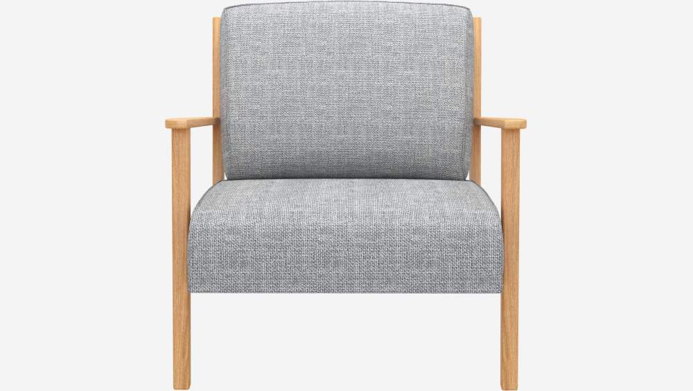 Fauteuil en tissu Melina - Gris asphalte 