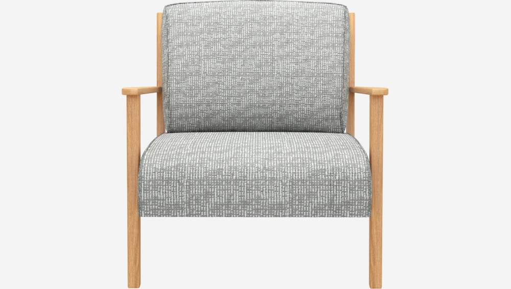 Fauteuil en tissu Alba - Gris brume 