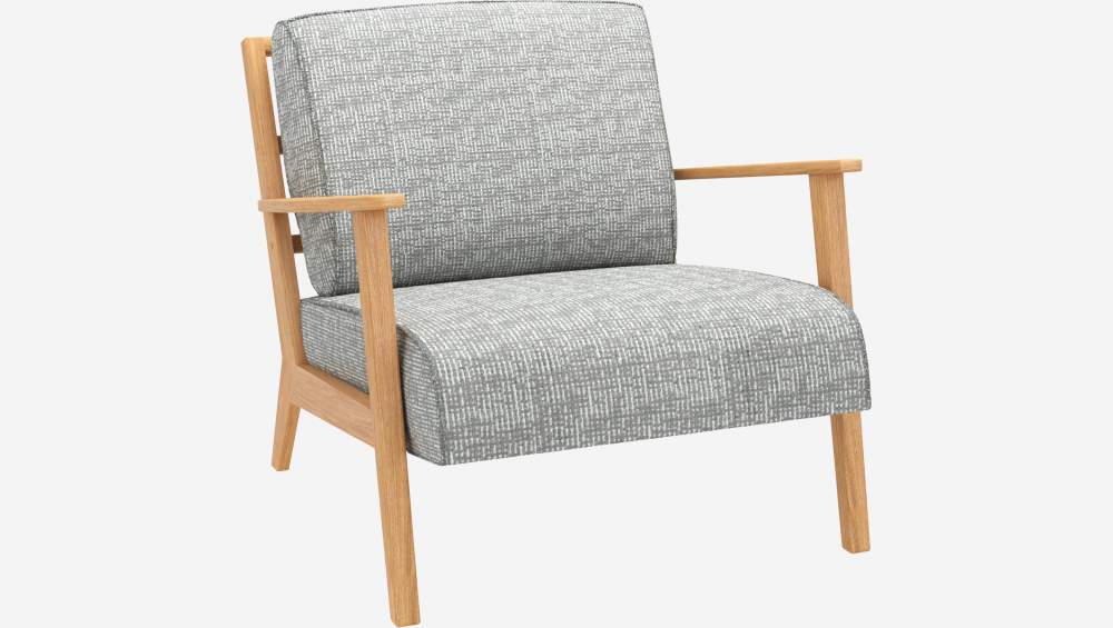 Fauteuil en tissu Alba - Gris brume 