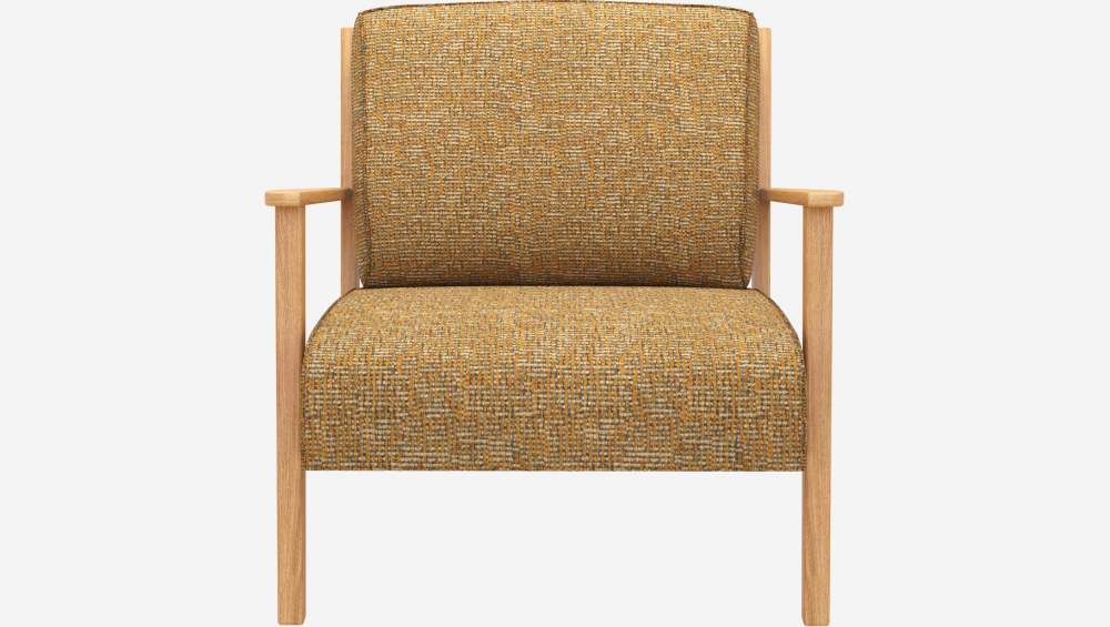 Fauteuil en tissu Alba - Jaune soleil 